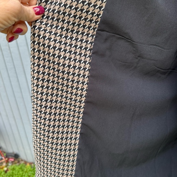 Sanctuary Taupe, Black and White Houndstooth Duster Coat - Picture 9 of 9